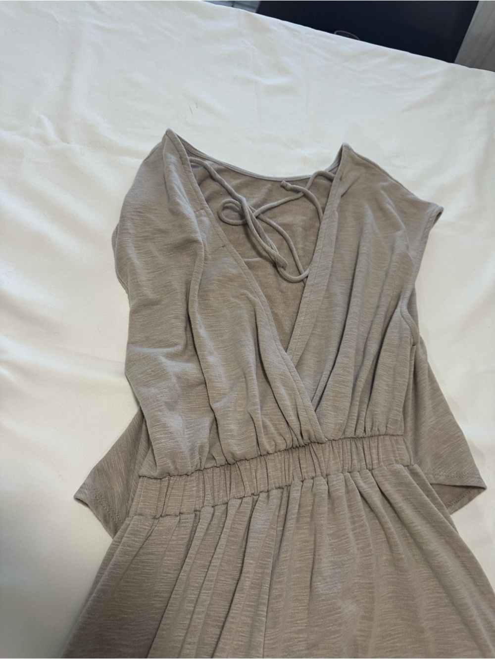 Bucket List Open Front Wide-Leg Knit Jumpsuit in Brown size M - Picture 8 of 10